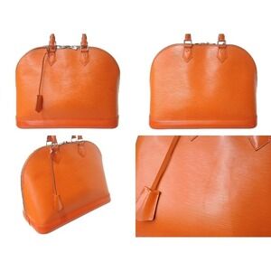 Louis Vuitton Epi Alma Leather Orange Handbag
